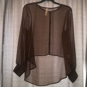 Sheer Blouse, stripped